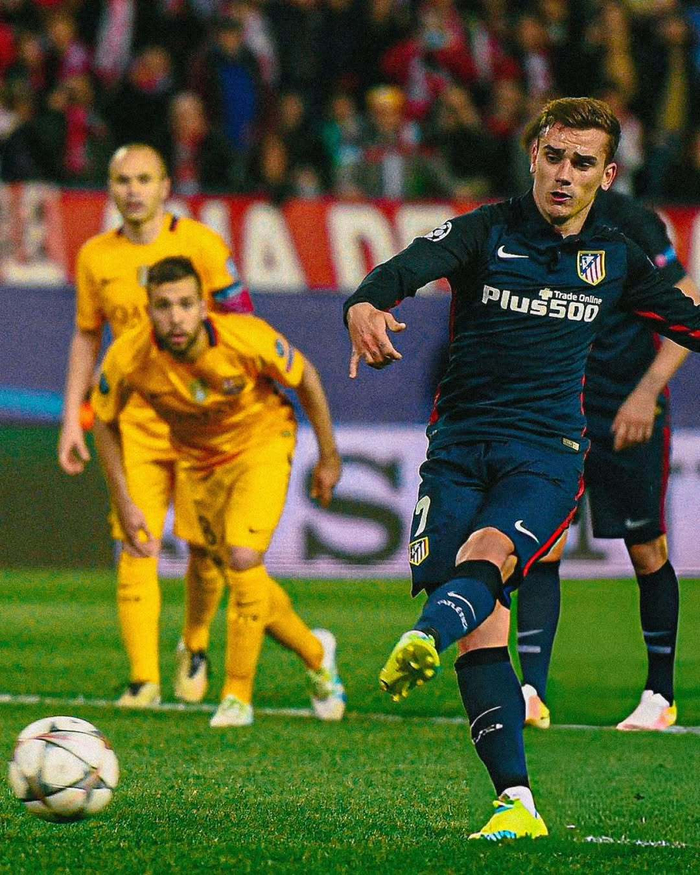 格列兹曼双响助马竞2-1力克卫冕冠军闯入欧冠半